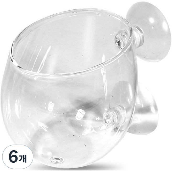 Canhu Aquarium 玻璃生態瓶 水中附著式 玻璃水草杯, 6個