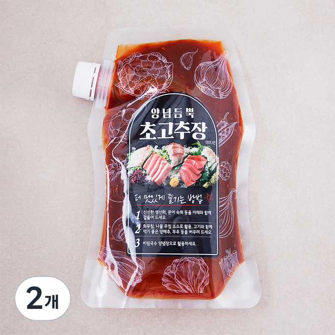 주비푸드 양념듬뿍 초고추장, 500g, 2개