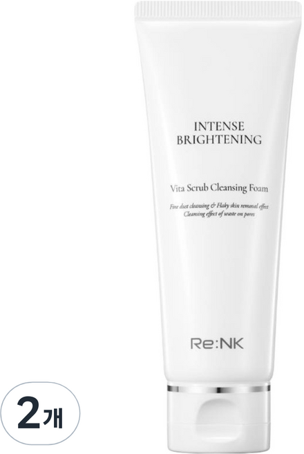 Re NK 強效亮白維他命磨砂潔面乳, 2個, 120ml