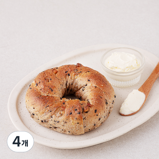 훕훕베이글 호두참깨 베이글, 125g, 1개입, 4개