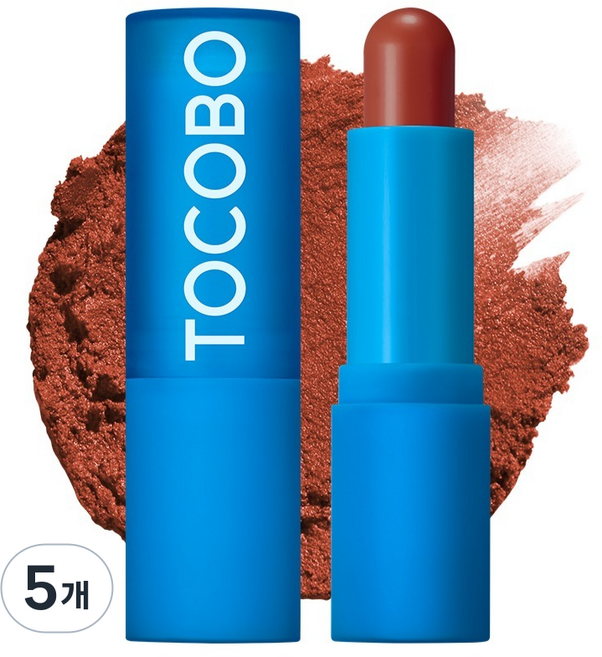 토코보 파우더 크림 립밤, 037 텐더 브라운, 3.5g, 5개