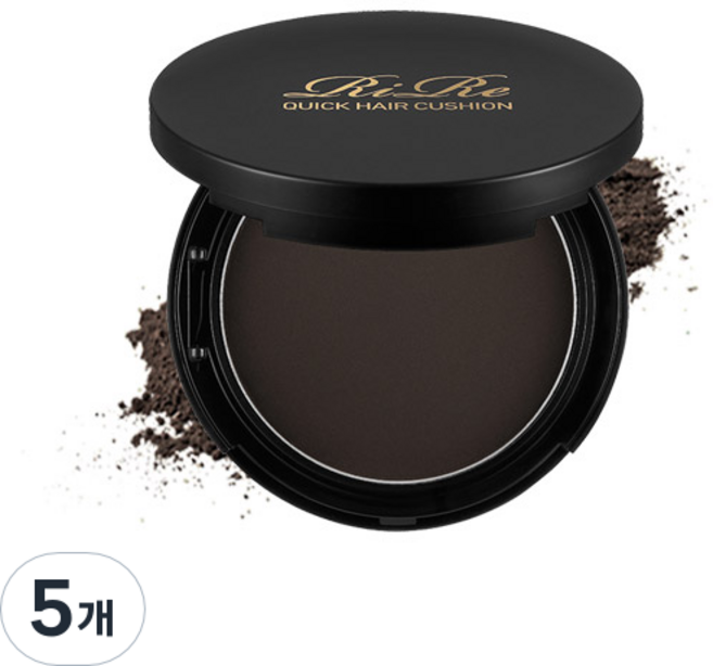 리르 퀵 헤어 흑채 쿠션 14g, 02 내추럴브라운, 5개
