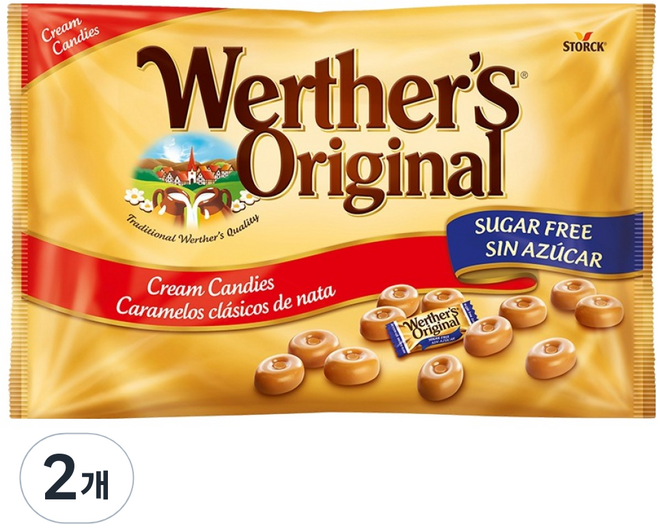 스톡 웨더스 오리지널 크림 슈가프리 캔디, 1kg, 2개