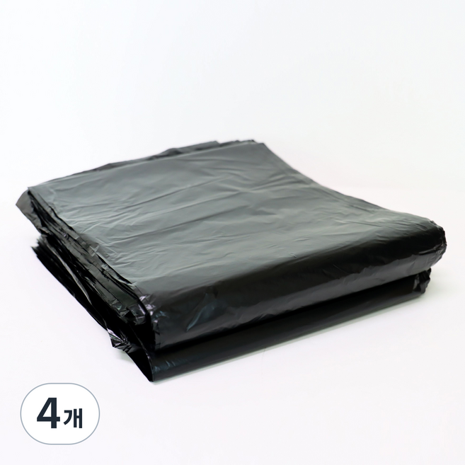 생활미소 배접 쓰레기 비닐봉투 검정 100p, 4개, 100L