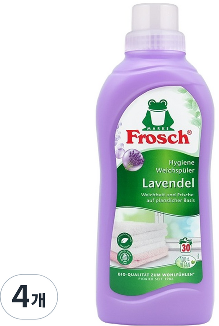 프로쉬 고농축 섬유유연제 라벤더 본품, 750ml, 4개