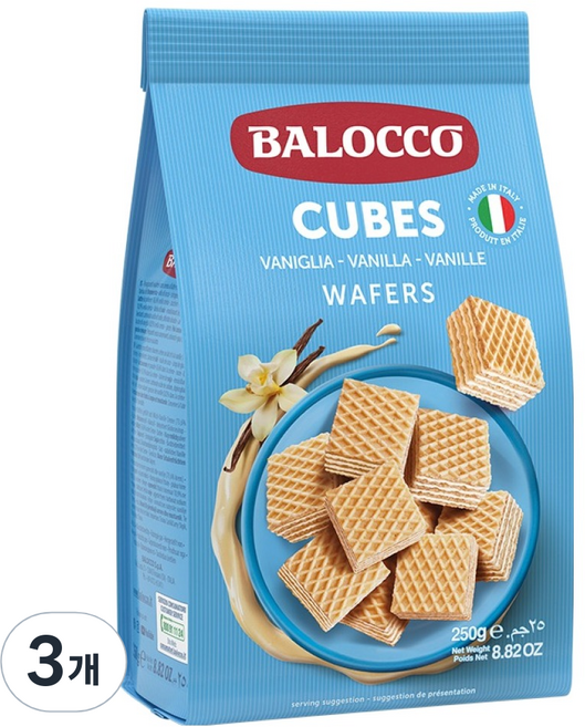BALOCCO 帕洛克 香草迷你威化餅, 250g, 3個