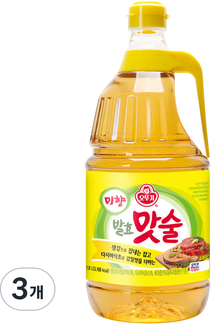 오뚜기 미향 발효 맛술, 1.8L, 3개