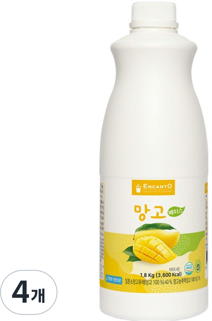 엔칸토 망고 베이스, 1.8kg, 4개