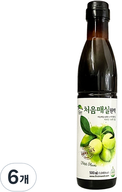 青梅濃縮汁, 500ml, 6個