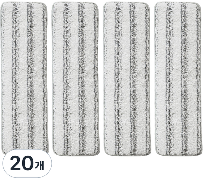 밀레마 레볼 V2 스프레이 밀대 전용 걸레패드 화이트, 20개