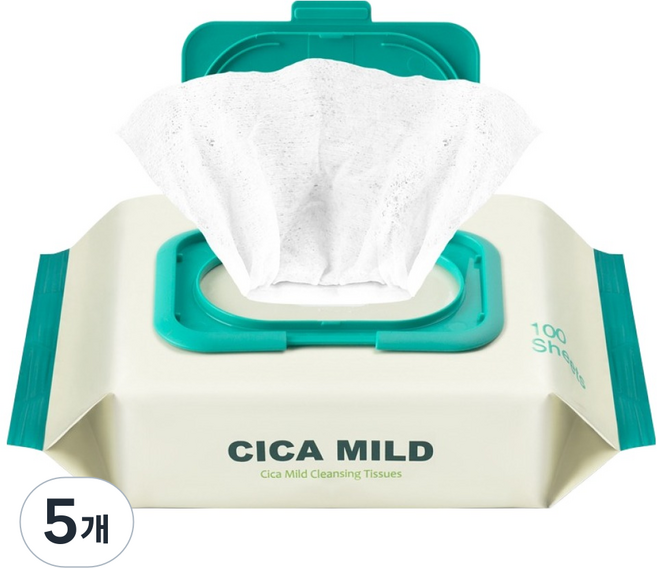 메디플라워 시카 마일드 클렌징 티슈, 5개, 100매입