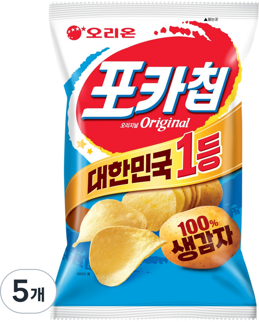 포카칩 오리지널, 110g, 5개