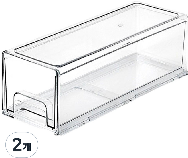 YLIVING 壓克力書桌整理迷你抽屜 中型, 透明, 2個
