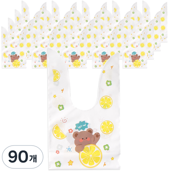 러블리 미니 포장 구디백, 레몬베어, 90개
