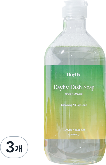 데일리브 주방세제, 1L, 3개