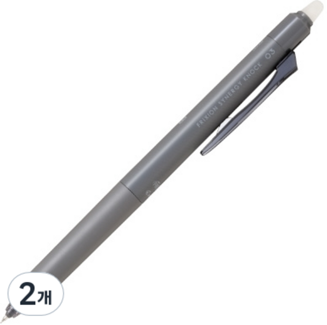 파이롯트 프릭션 시너지노크 볼펜 0.3mm, 블랙, 2개