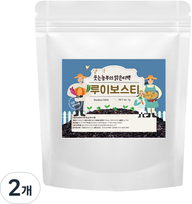 웃는농부 루이보스차 삼각티백, 1g, 100개입, 2개