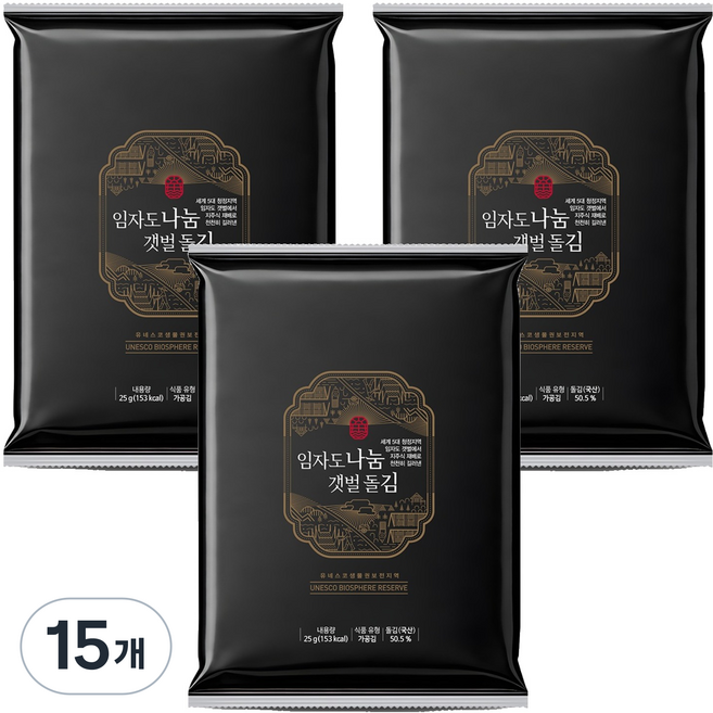 NANUM 임자도 나눔 갯벌 돌 전장김, 25g, 15개
