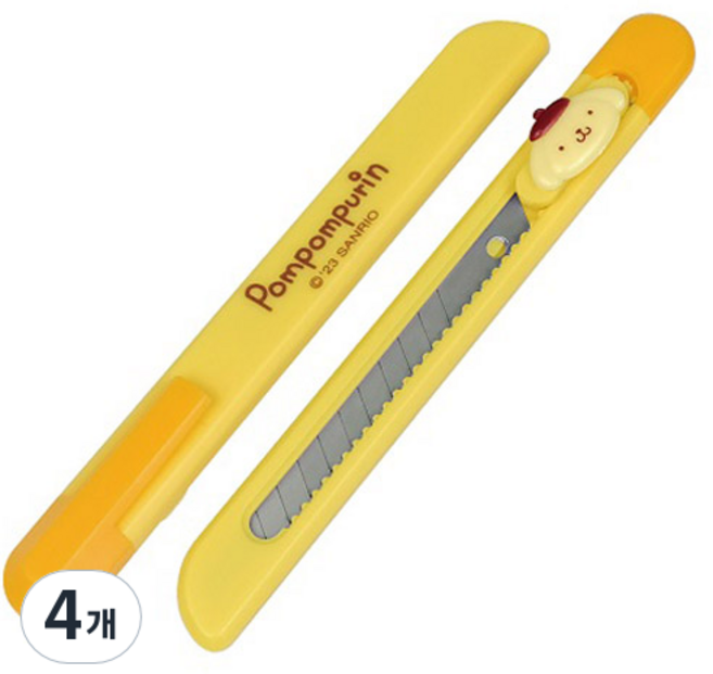 바이하츠 포켓 커터칼 소 P-PPCT, 폼폼푸린, 4개