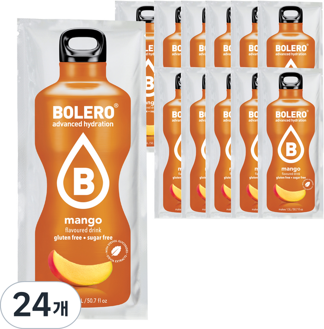 볼레로 2kcal 무설탕 과일워터 대용량 음료 망고, 9g, 1개입, 24개