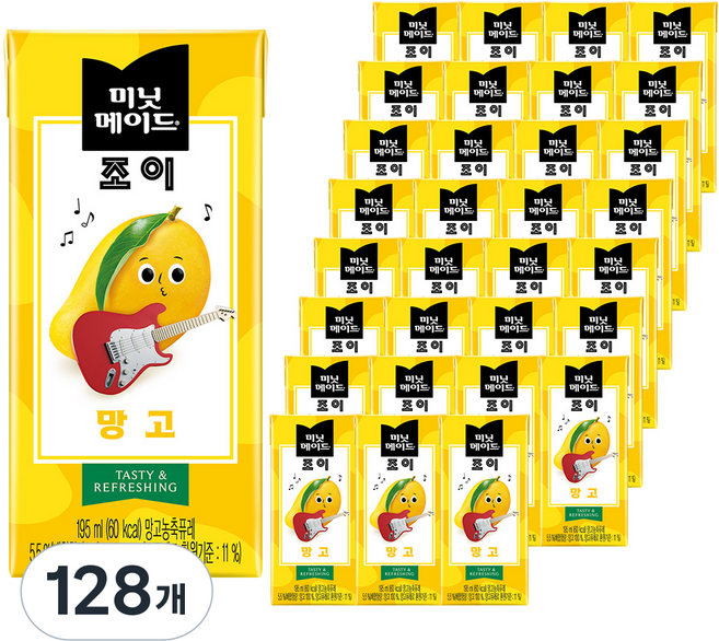 미닛메이드 조이 망고, 195ml, 128개