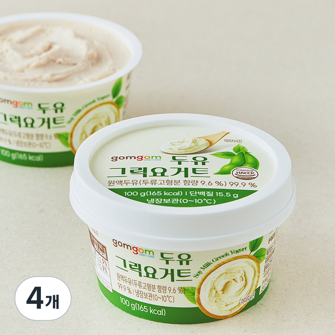 곰곰 두유 그릭요거트, 100g, 4개