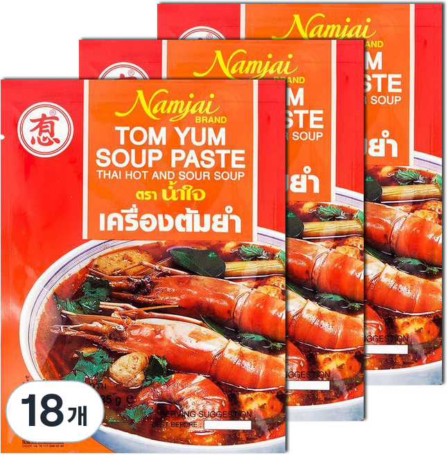 남자이 똠얌 스프페이스트, 35g, 18개