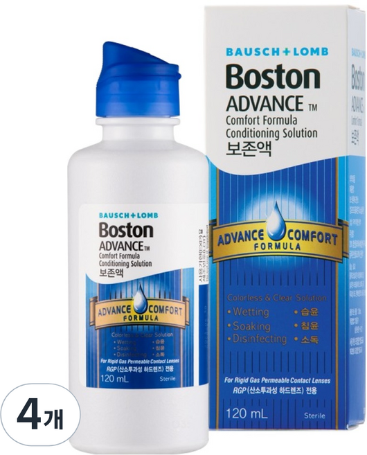 보스톤 어드밴스 렌즈 보존액, 120ml, 4개