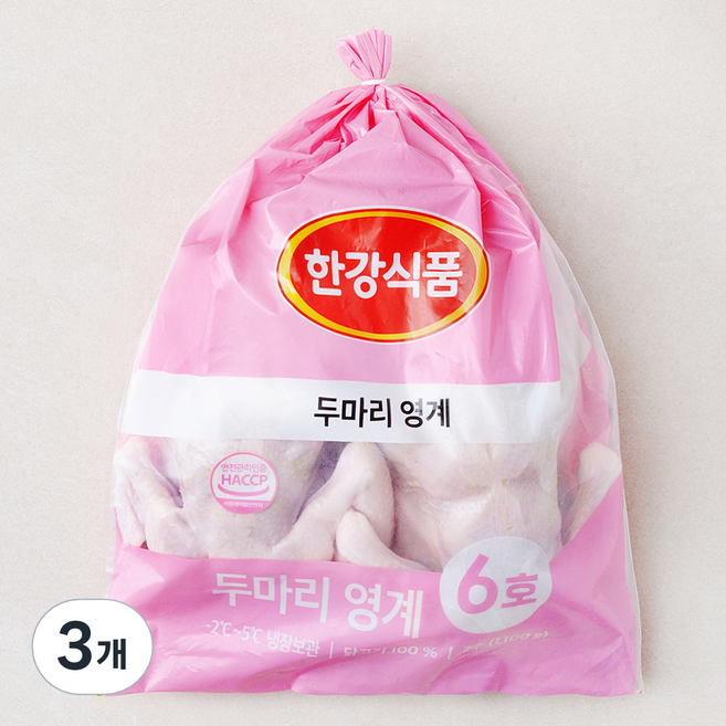 한강씨엠 두마리 영계 (냉장), 1.1kg, 3개