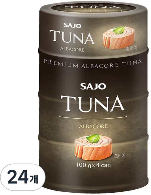 사조참치 프리미엄 알바코 참치, 100g, 24개