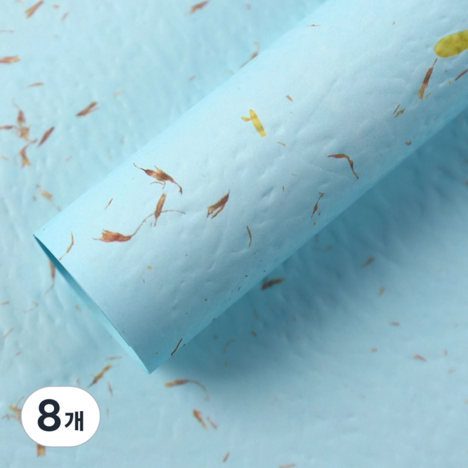 Wow King 壓花花束禮物包裝紙 35 x 50 cm, 藍色, 8個