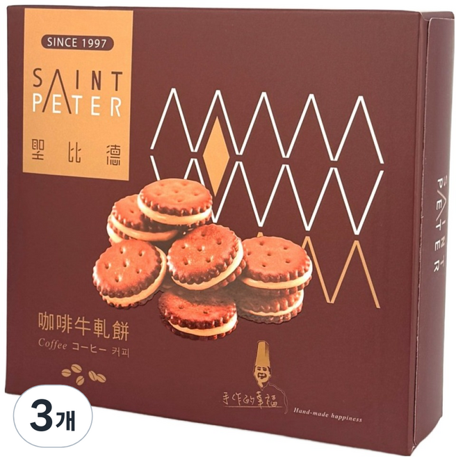 세인트피터 커피 누가 크래커, 108g, 3개