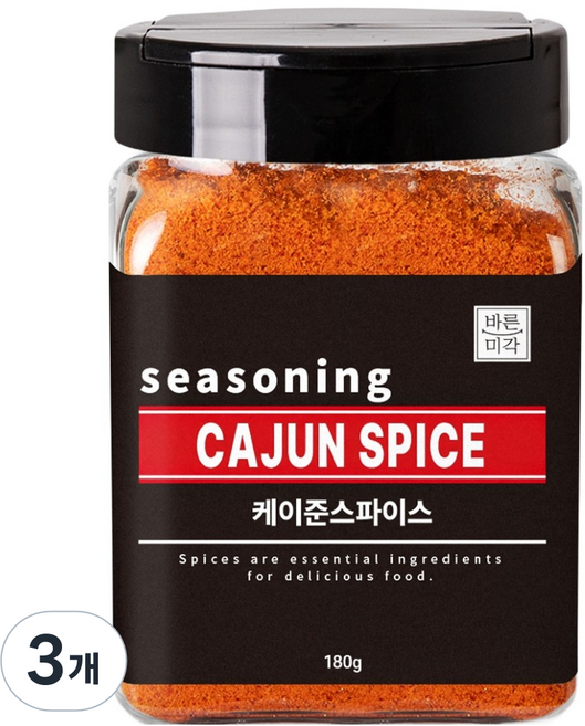 바른미각 케이준스파이스 시즈닝, 3개, 180g