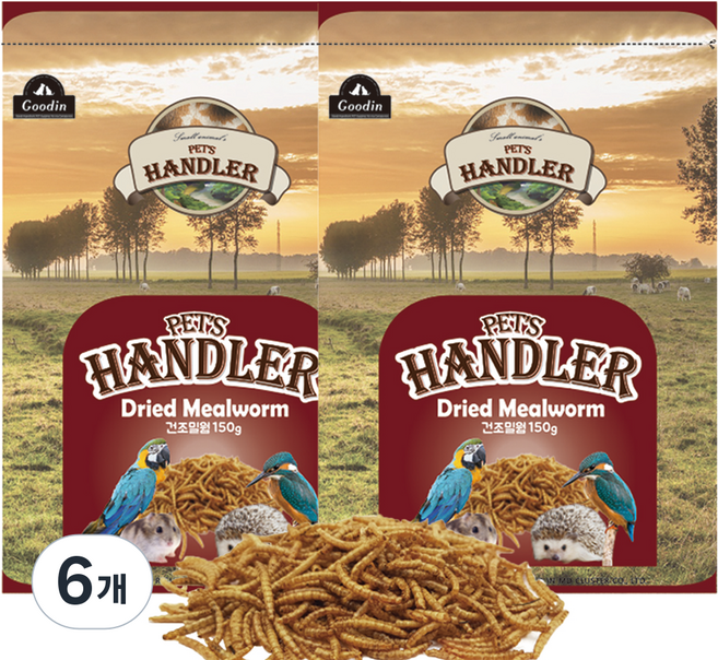 펫츠핸들러 건조밀웜, 150g, 6개