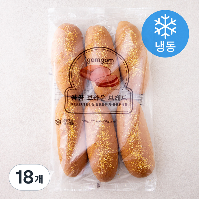 곰곰 브라운브레드, 100g, 6개입, 3개