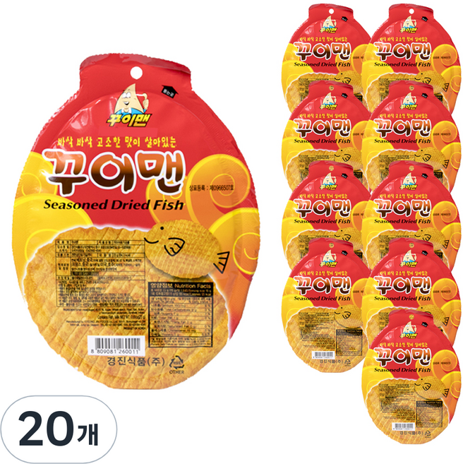 꾸이맨 어포스낵, 30g, 20개