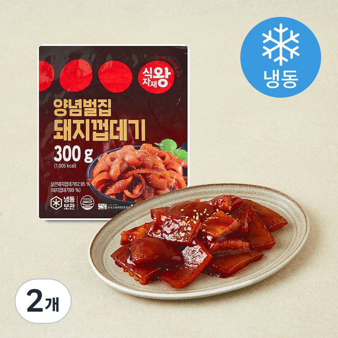 식자재왕 양념벌집 돼지껍데기 (냉동), 300g, 2개
