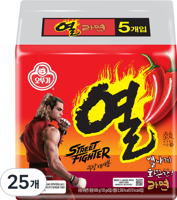 오뚜기 열라면 120g, 125개