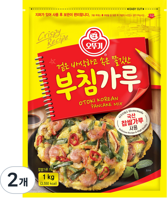 오뚜기 부침가루, 1kg, 2개