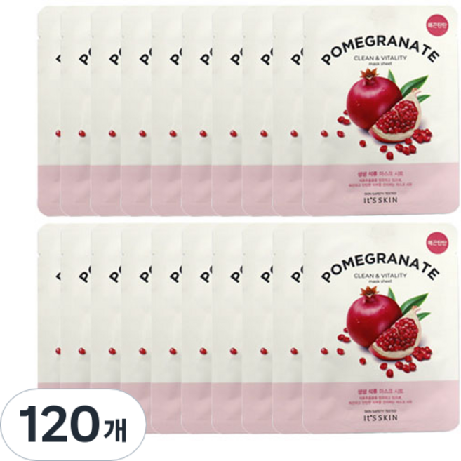 잇츠스킨 생생 석류 마스크 시트 20g, 1개입, 120개