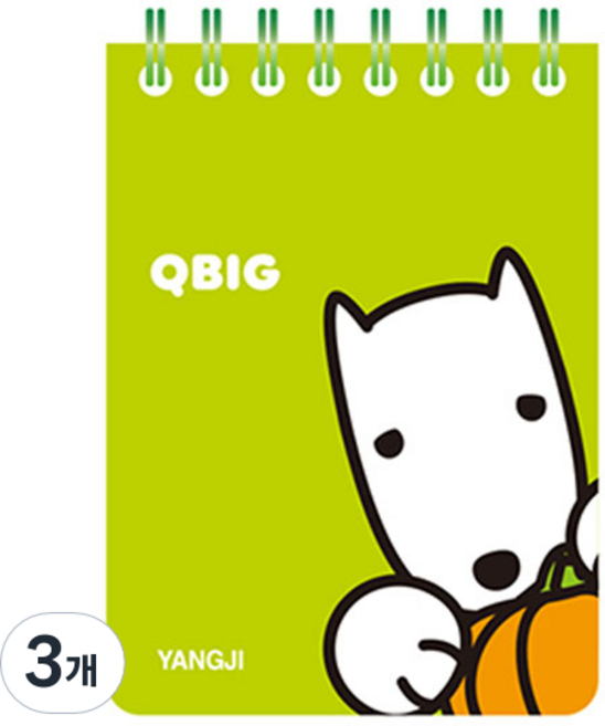 양지다이어리 기다려빵아 합지수첩1호 72매, 랜덤 발송, 3개