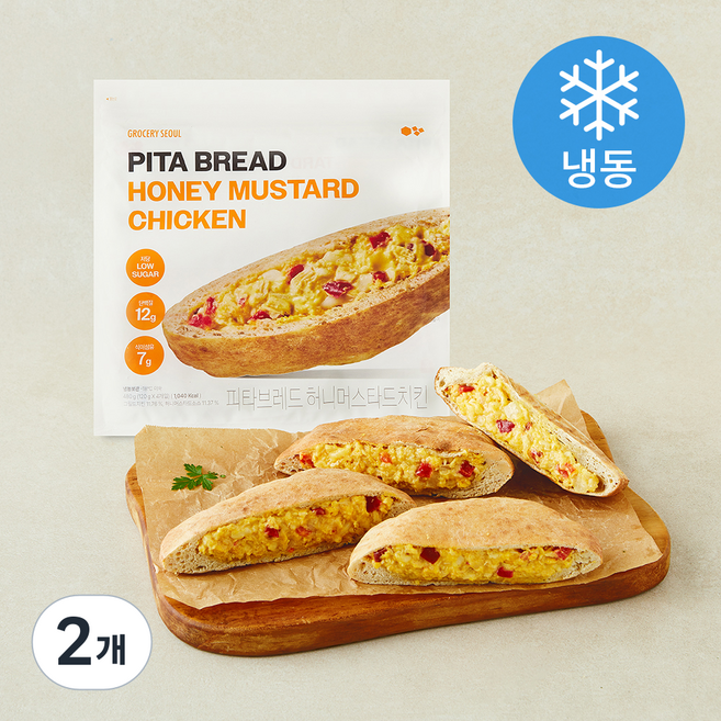 그로서리서울 피타브레드 허니머스타드치킨 (냉동), 120g, 2개, 4개입