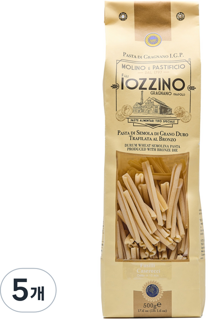 IOZZINO 卡澤裡奇風味義大利螺旋麵, 5個, 500g