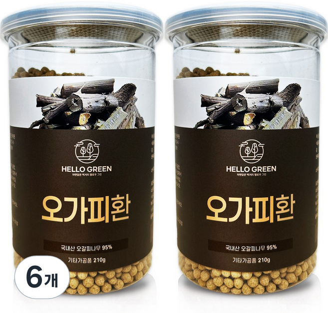 헬로우그린 오가피환, 6개, 210g
