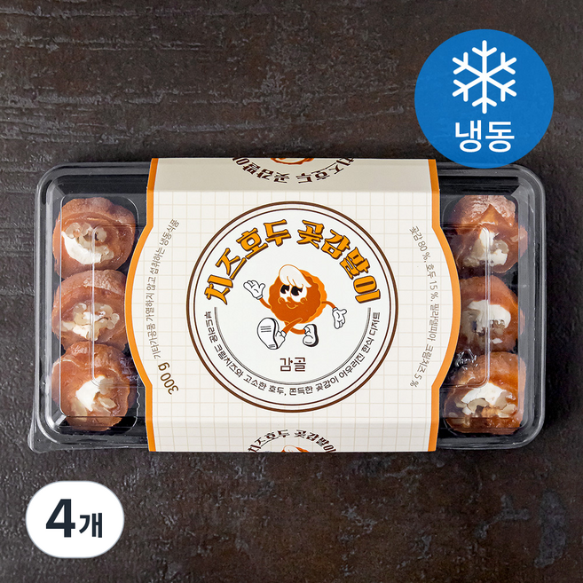 감골 치즈호두곶감말이 (냉동), 300g, 4개