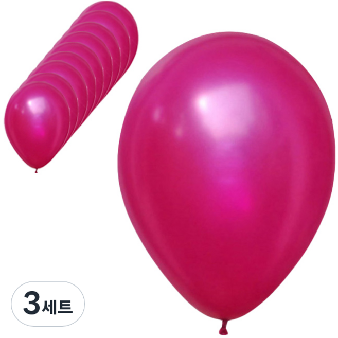 파티팡 라운드 30cm 풍선 10개입, 펄 푸치샤, 3세트