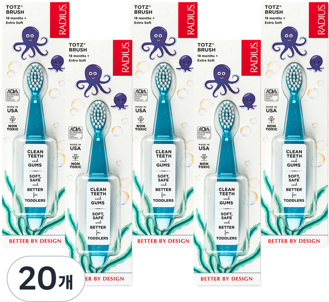 래디어스 토츠 유아 칫솔, 블루, 1개입, 20개
