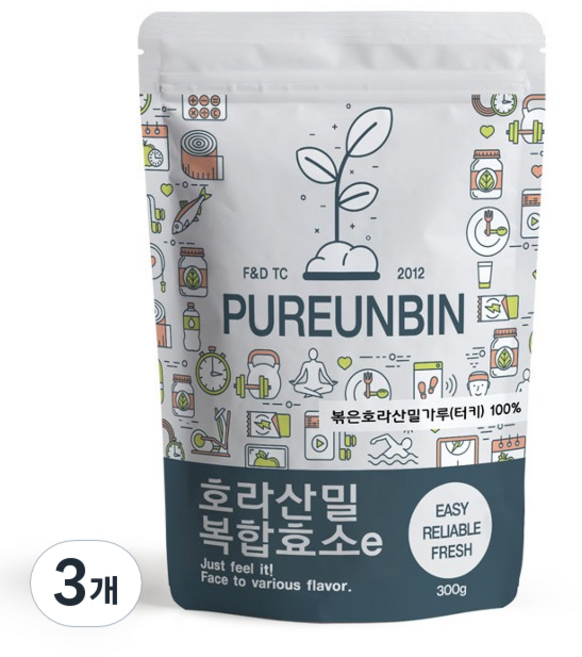 푸른빈 호라산밀 복합 효소 e 분말, 3개, 300g