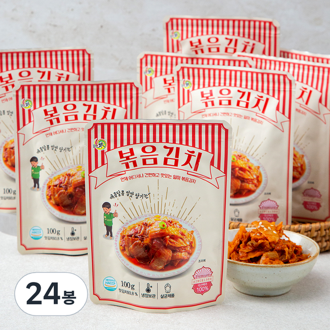 일미식품 볶음김치, 100g, 24봉
