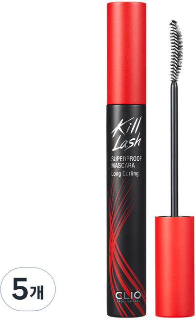 클리오 킬 래쉬 수퍼프루프 마스카라 7g, 01 롱컬링, 5개